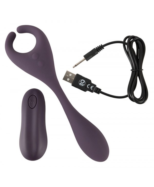 Фиолетовый универсальный вибратор Remote Controlled Couples Vibrator