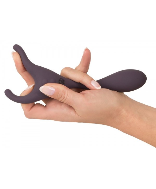 Фиолетовый универсальный вибратор Remote Controlled Couples Vibrator