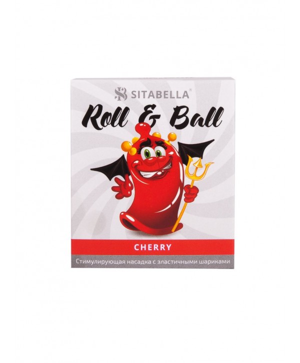 Стимулирующий презерватив-насадка Roll   Ball Cherry