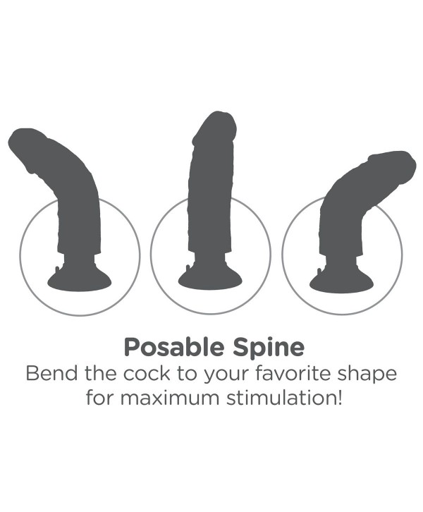 Вибромассажер-реалистик 6  Vibrating Cock - 17,8 см.