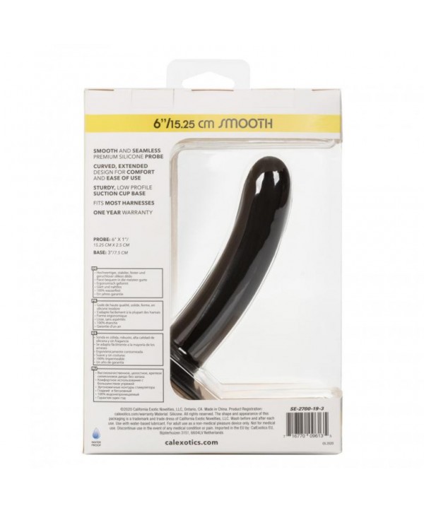 Черный анальный стимулятор Silicone Smooth Probe - 15,25 см.