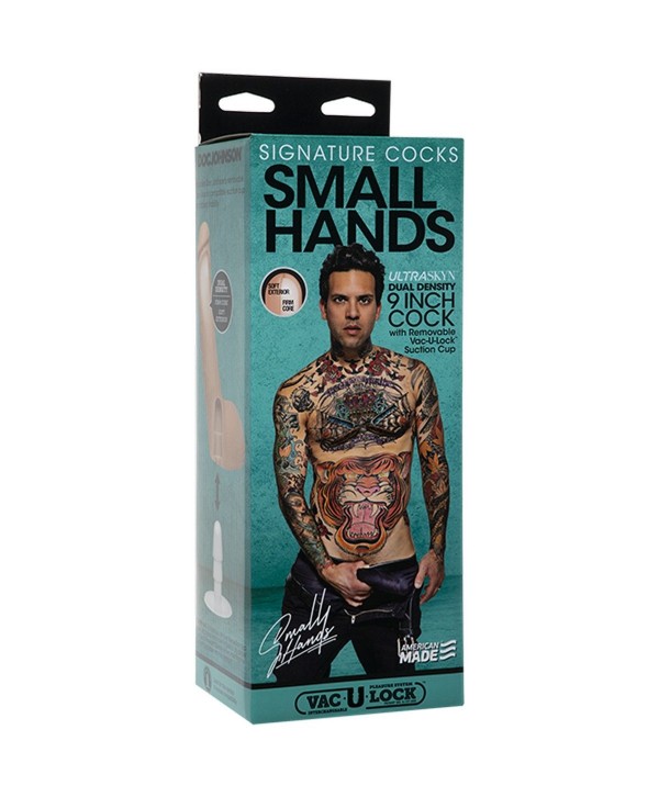 Телесный фаллоимитатор-реалистик Signature Cocks Small Hands со съемной присоской - 23,5 см.