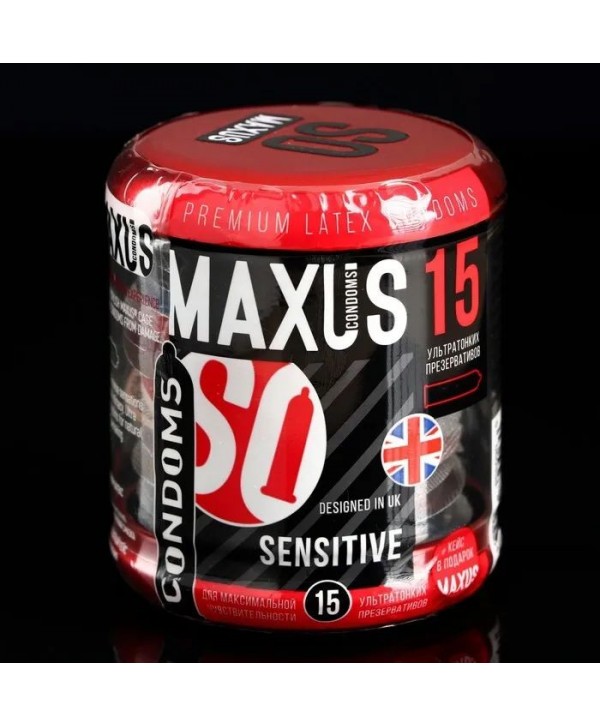 Ультратонкие презервативы MAXUS Sensitive - 15 шт.