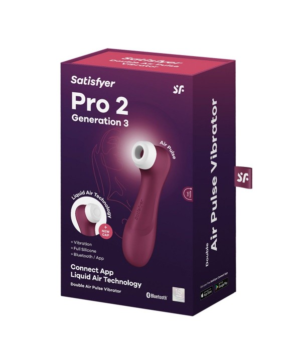 Сливовый вакуум-волновой клиторальный вибростимулятор Pro 2 Generation 3 with app control