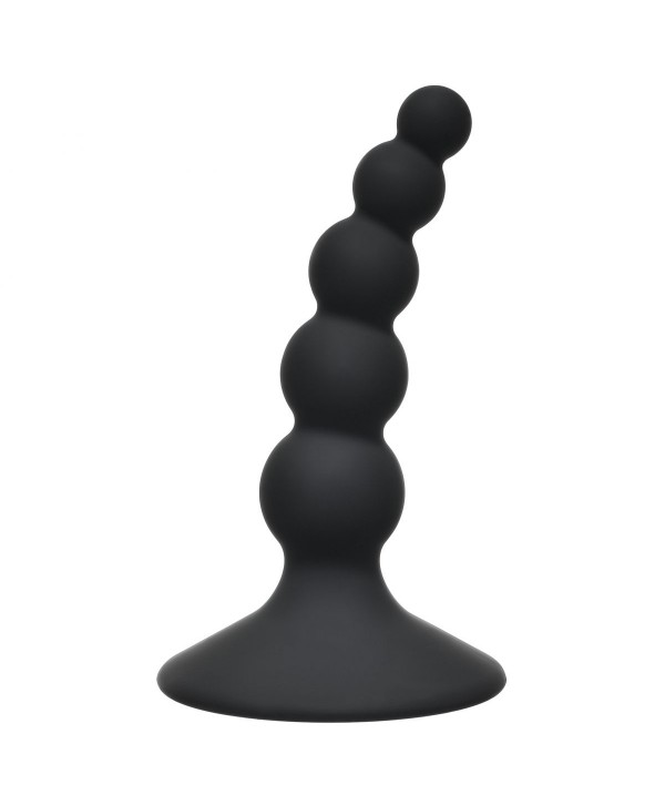 Чёрная анальная пробка Ribbed Plug Black - 10,5 см.