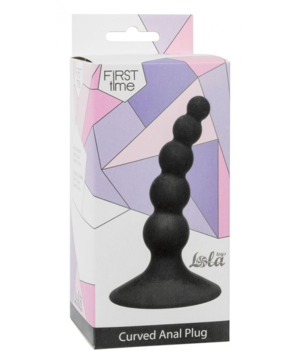 Чёрная анальная пробка Ribbed Plug Black - 10,5 см.