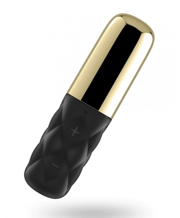 Чёрно-золотистая вибропуля Satisfyer Lovely Honey