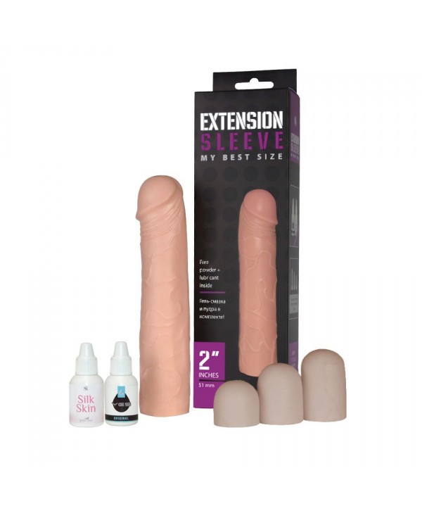 Насадка-удлинитель Extension sleeve телесного цвета - 18,5 см.