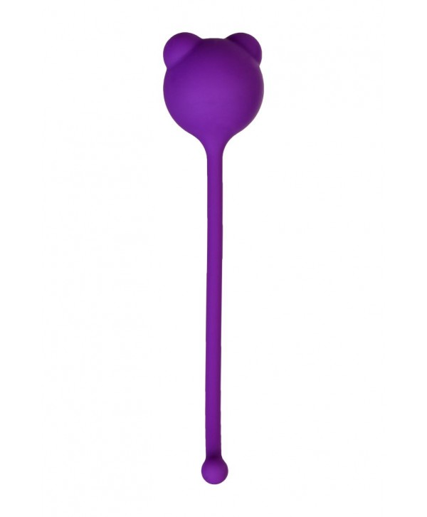 Фиолетовый силиконовый вагинальный шарик A-Toys с ушками