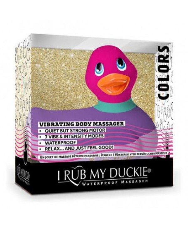 Фиолетово-розовый вибратор-уточка I Rub My Duckie 2.0 Colors