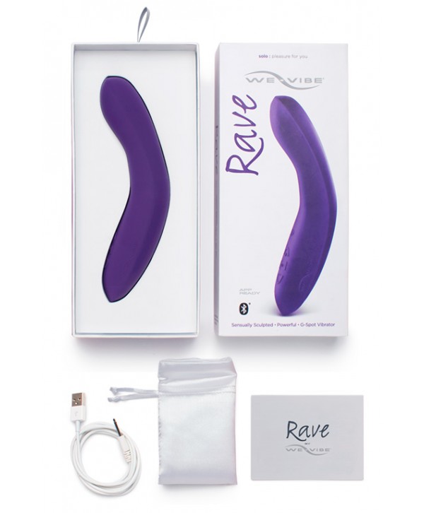 Фиолетовый вибромассажёр We Vibe Rave Purple - 19,3 см.