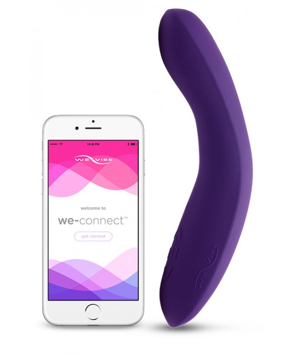 Фиолетовый вибромассажёр We Vibe Rave Purple - 19,3 см.