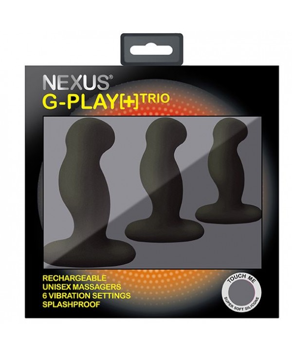 Набор из 3 черных вибровтулок Nexus G-Play+ Trio