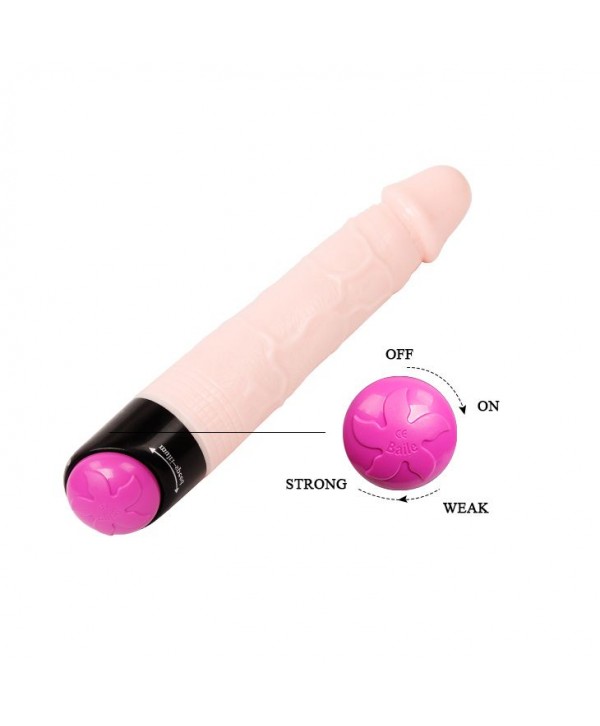 Реалистичный фаллоимитатор с ротацией Realistic Cock Vibe - 23,5 см.