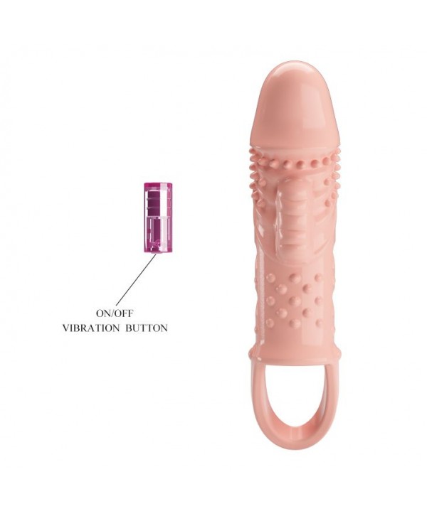Телесная насадка с вибрацией Cecelia - 18,5 см.