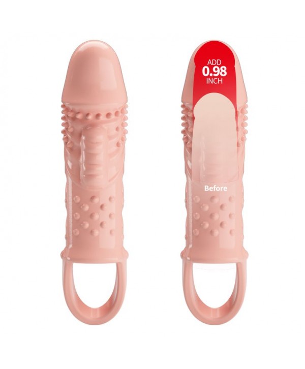 Телесная насадка с вибрацией Cecelia - 18,5 см.