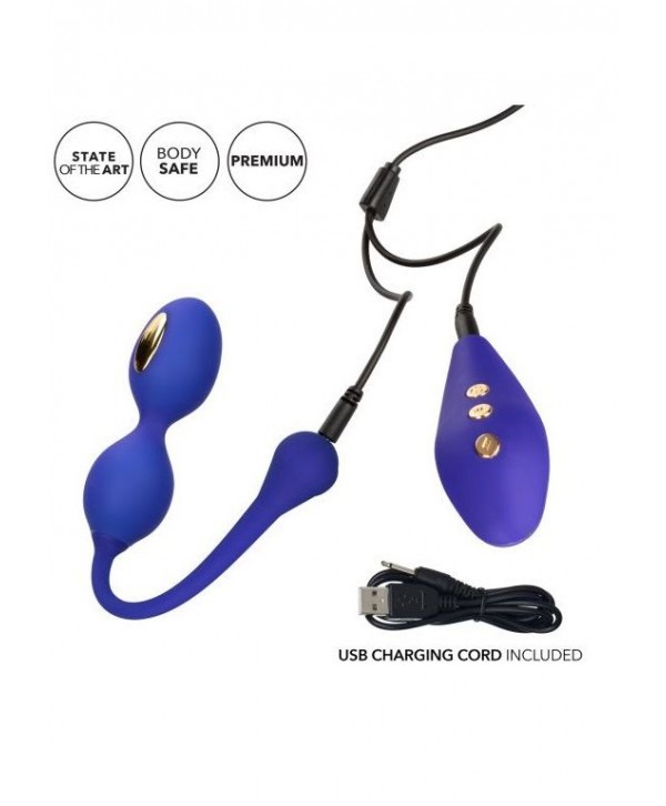 Фиолетовые виброшарики с электростимуляцией Impulse Intimate E-Stimulator Dual Kegel