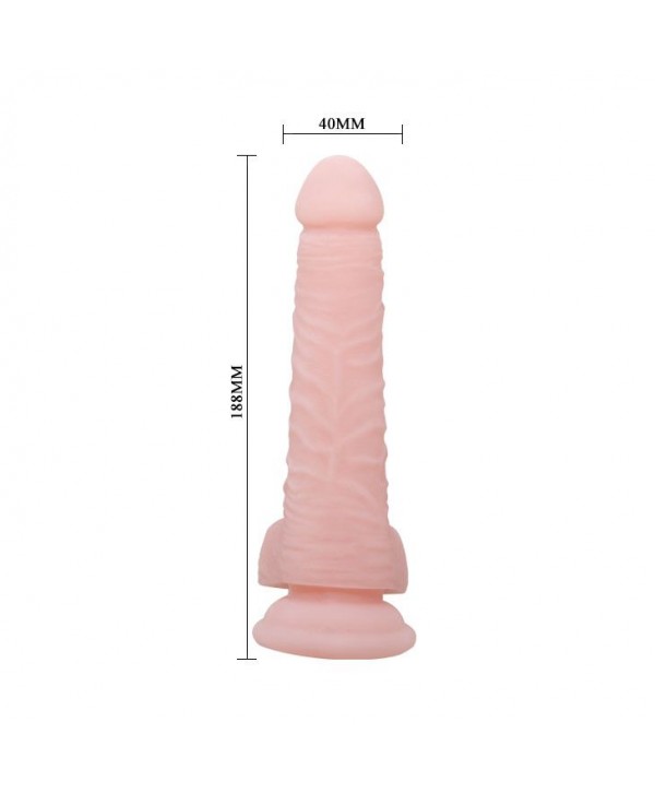 Телесный фаллоимитатор с присоской Super Dildo - 18,8 см.