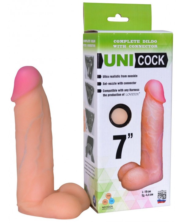 Фаллическая насадка Харнесс UNICOCK 7  - 19 см.