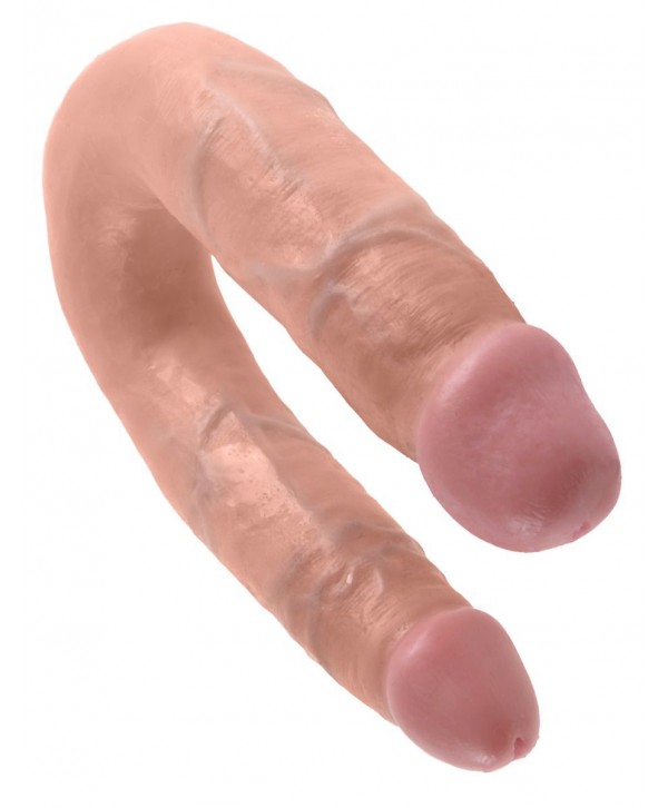 Двусторонний фаллоимитатор U-Shaped Medium Double Trouble - 34,6 см.