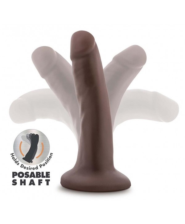 Коричневый фаллоимитатор-реалистик 5 Inch Posable Dildo - 13,9 см.