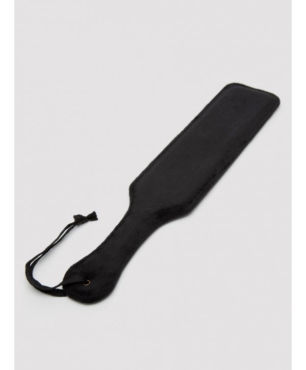 Черная шлепалка Bound to You Faux Leather Spanking Paddle - 38,1 см.