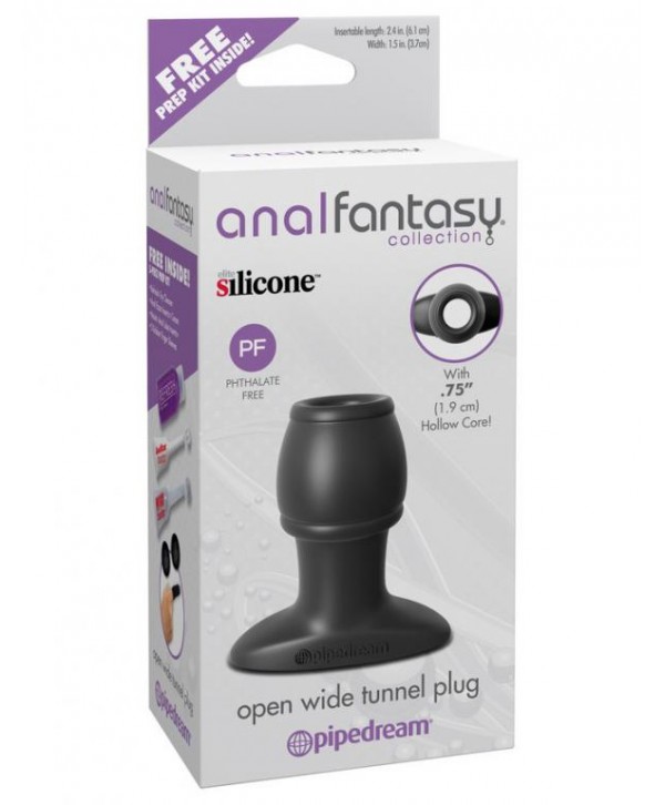 Открытая анальная пробка Anal Fantasy Collection Open Wide Tunnel Plug - 7,2 см.