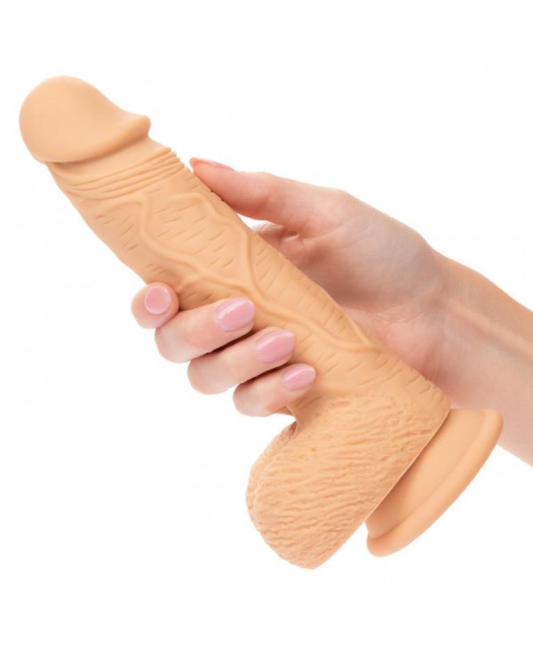 Телесный фаллоимитатор Dual Density Silicone Studs - 21,5 см.