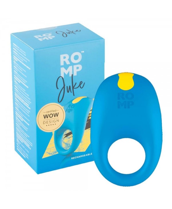 Синее эрекционное виброкольцо Romp Juke