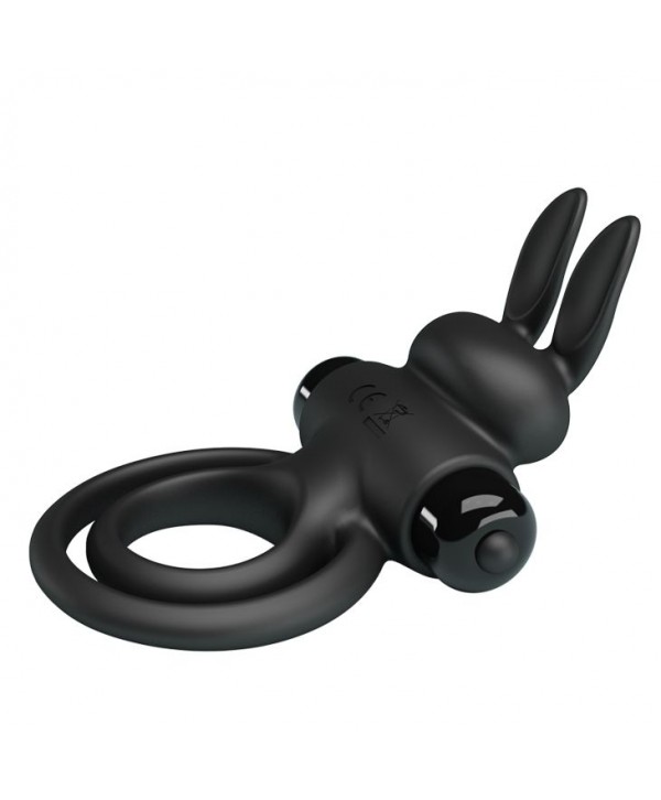 Черное эрекционное кольцо с вибростимуляцией клитора Vibrant Penis Ring III