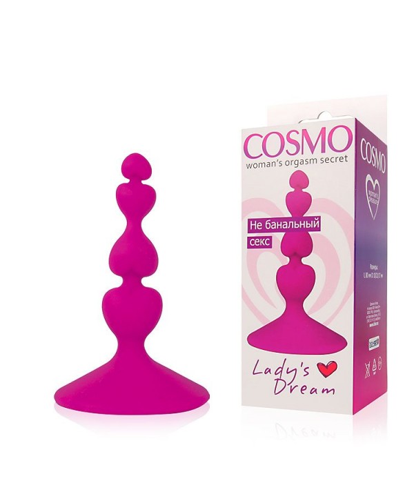Ярко-розовый анальный стимулятор COSMO - 8 см.