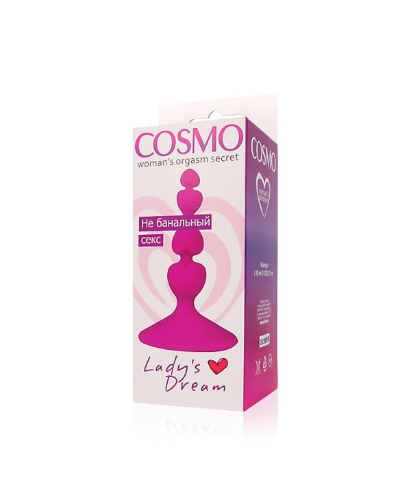 Ярко-розовый анальный стимулятор COSMO - 8 см.