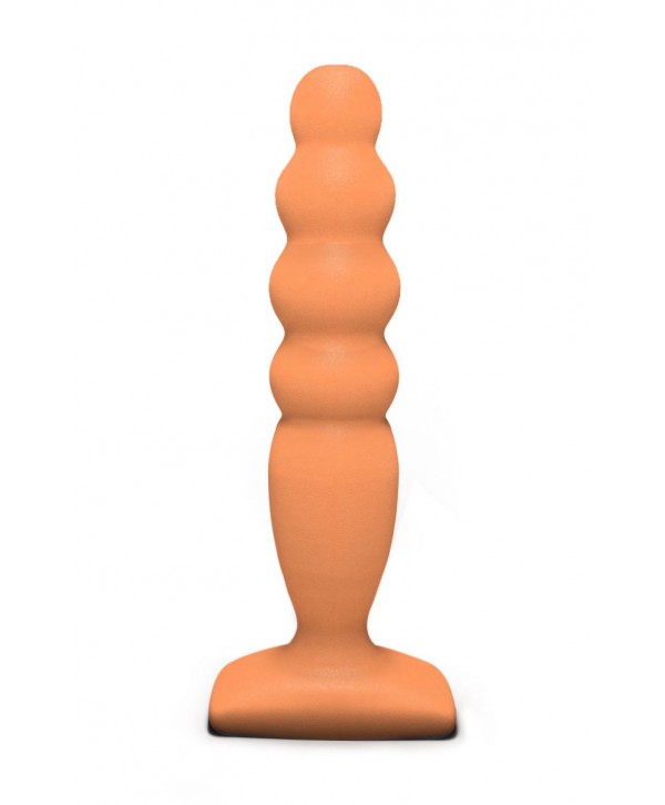 Телесный анальный стимулятор Large Bubble Plug - 14,5 см.