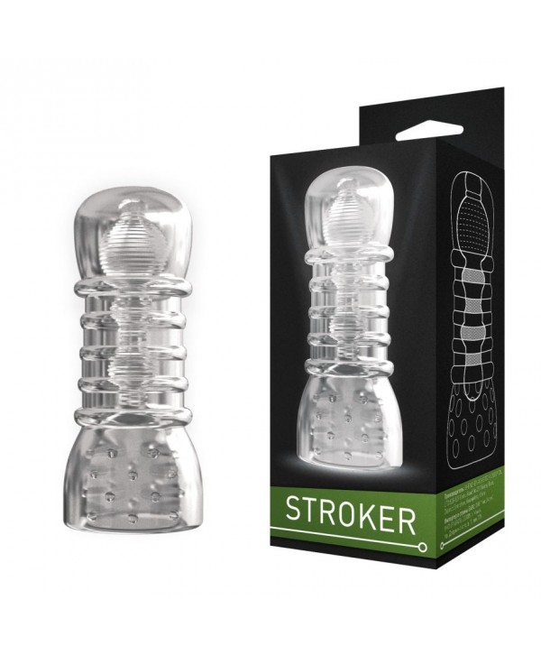 Прозрачный двусторонний мастурбатор STROKER №2