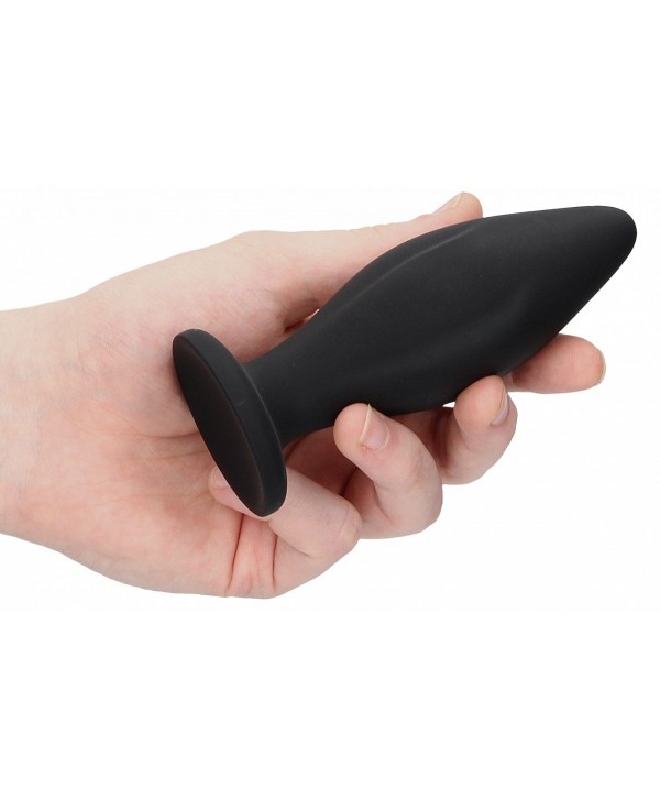Черная анальная пробка Edgy Butt Plug - 11,4 см.