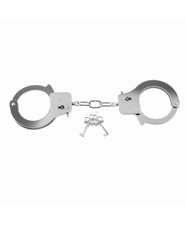 Металлические серебристые наручники Designer Metal Handcuffs