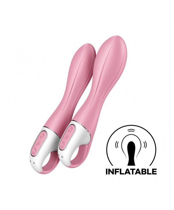 Розовый вибромассажер с функцией расширения Air Pump Vibrator 2 - 20,9 см.