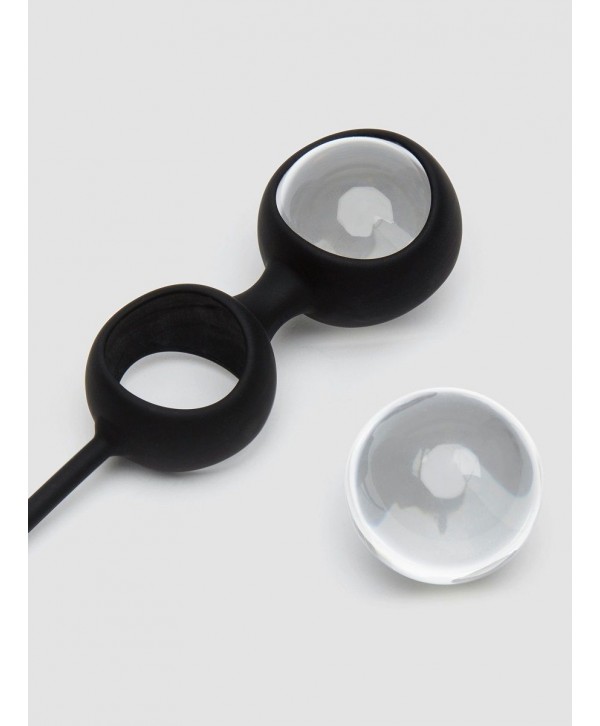 Черные вагинальные шарики Inner Goddess Glass Pleasure Balls 77g