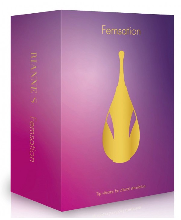 Ярко-розовый клиторальный стимулятор Femsation - 12,6 см.