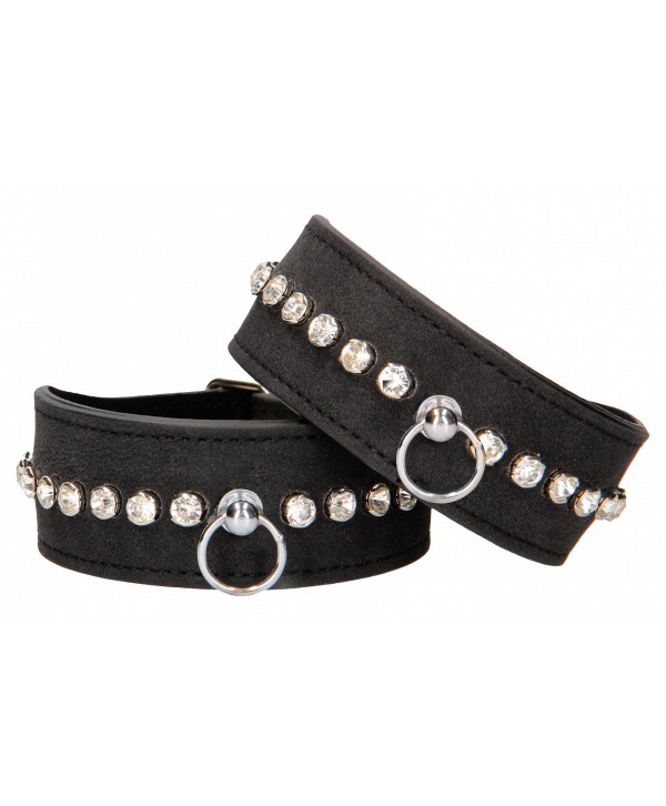 Черные наручники Diamond Studded Wrist Cuffs