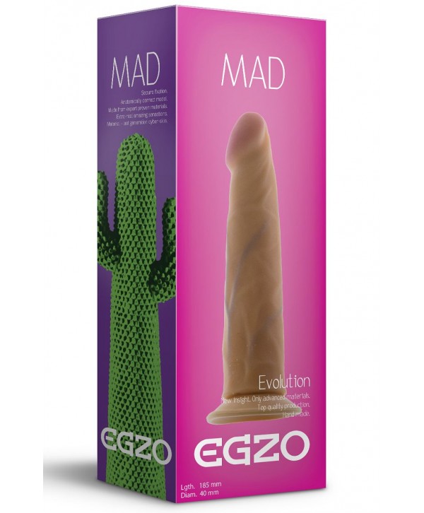Телесный фаллоимитатор без мошонки Mad Cactus - 18,5 см.