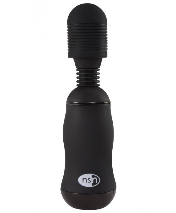 Чёрный вибромассажёр для эрогенных зон BoomBoom Power Wand - 18 см.