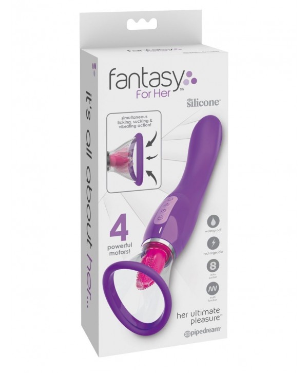 Фиолетовый вакуумный клиторальный стимулятор Her Ultimate Pleasure