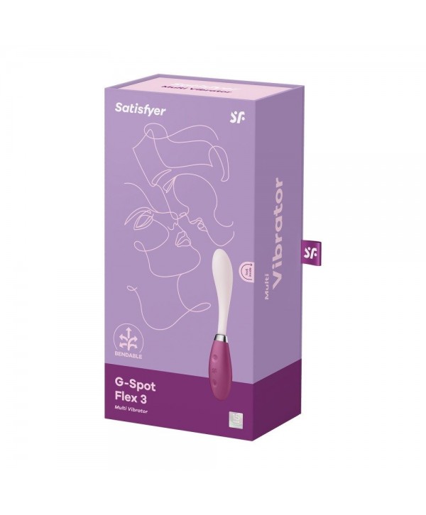 Розовый гибкий вибратор G-Spot Flex 3 - 19,5 см.