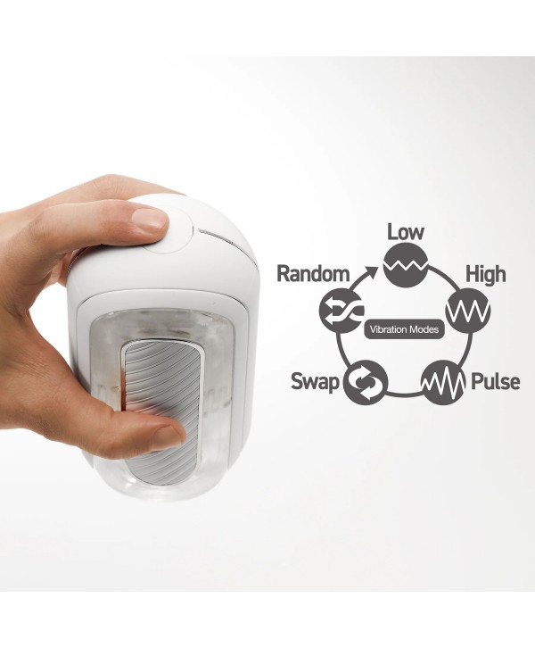 Белый мастурбатор Tenga Flip Zero Gravity с вибрацией