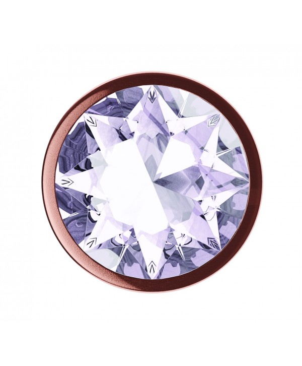 Пробка цвета розового золота с прозрачным кристаллом Diamond Moonstone Shine L - 8,3 см.