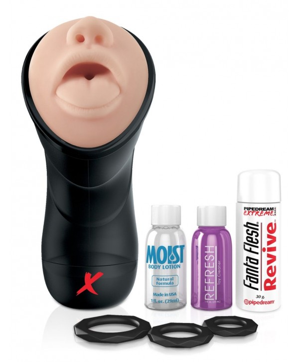 Мастурбатор-ротик Deep Throat Vibrating Stroker