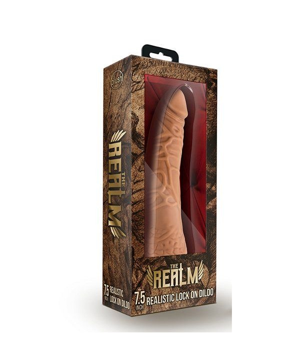 Насадка-фаллоимитатор для трусиков с плугом Realistic 7.5 Inch Lock On Dildo - 19 см.