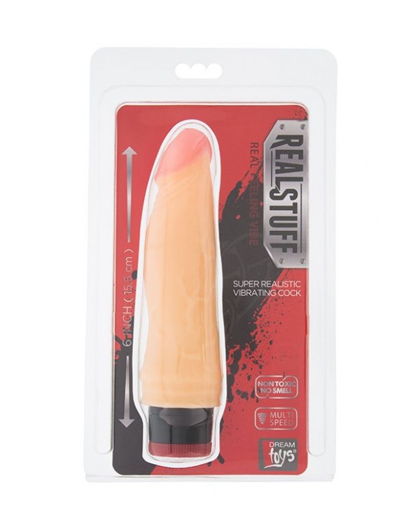 Вибратор-реалистик REALSTUFF MULTISPEED VIBRATOR 6INCH - 15,5 см.