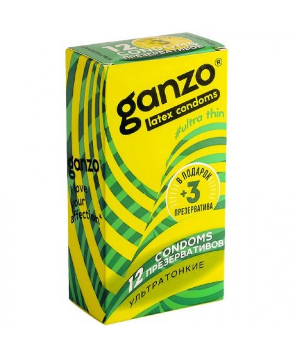 Ультратонкие презервативы Ganzo Ultra thin - 15 шт.